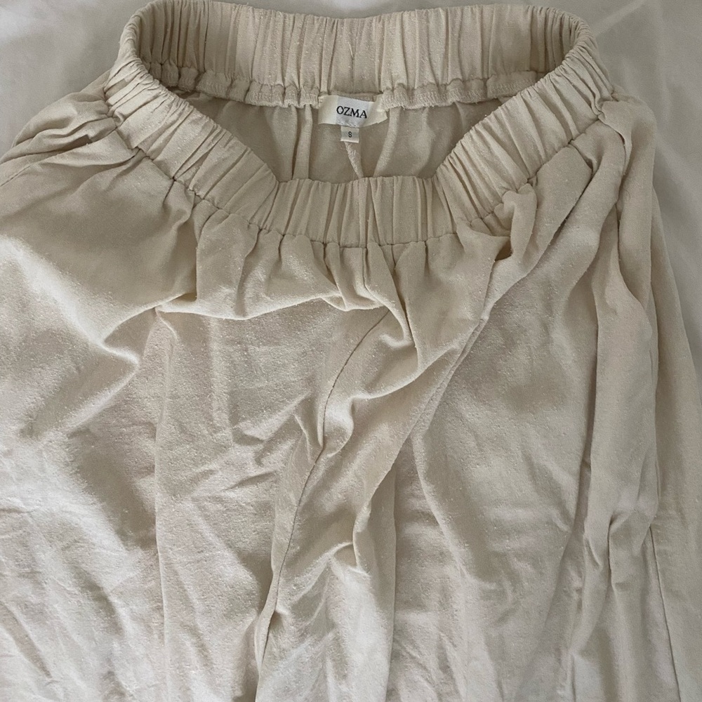 Ozma Silk Noil Pants Cropped